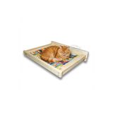 Barış Dizayn Doğal ahşap duvara monte kedi hamağı kedi yatağı kedi hamak 10KG (45cm x 35cm)