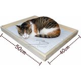 Barış Dizayn Doğal Ahşap Ortopedik Wellsoft Peluş Kedi Yatağı Yer Yatağı 40X50CM (2 Renk) - Bej - Taş Rengi