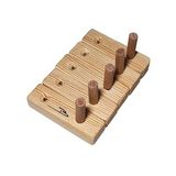 Barış Dizayn Doğal ahşap Tekli mini askılık çok amaçlı dolap duvar askısı (5li set)