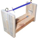 Barış Dizayn Doğal Ahşap Uzunluğu Ayarlanabilir Bileklik Örme Aparatı Bileklik Tahtası Stand (20-38CM) - Kahverengi