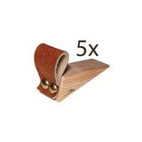 Barış Dizayn Taba Camel Deri Kapı Altlığı Kapı Stoperi Stopper Kapı Durdurucu (5li Paket)