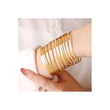 barış gold altın kaplama 10 adet gold bilezik 10 lu Ajda Bilezik Seti (TIRTIKSIZ MODEL)