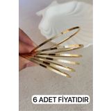 barış gold altın kaplama 22 Ayar Altın Kaplama 6 ADET Kibrit Çöpü Ajda Bilezik Seti 22 cm