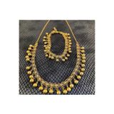 barış gold altın kaplama 22 Ayar Altın Kaplama Kadın 2'li 60 cm Boyunda Kişniş Set Kolye Künye