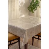 Barış Home Collection Astarlı Silinebilir Hijyenik Osmanlı Desen Muşamba Pvc Masa Örtüsü 06.e