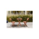 BarışAhşap Balkon Bahçe Mutfak 3'lü Bistro Set 2 Sandalye 1 Masa Hediye Minderli