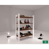 Barisbo Design Ayakabılık Ve Havluluk Isteğe Göre Çok Amaçlı Mobilya - Beyaz - Ceviz
