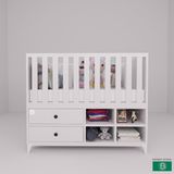 Barisbo Design Beşik Çekmeceli ve Raflı Geniş Depolama Alanlı - Beyaz