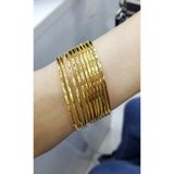 barisiva gold 22 Ayar orjinal Altın Kaplama 10 Lu Ajda Bilezik Seti