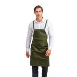 Barista Kanguru Cepli Yeşil Askılı Önlük