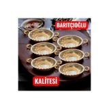 BARITCIOGLU Bakır tava sunumluk kahvaltılık mezelik çerezlik 6’lı set