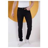 BARİTEKS Erkek Siyah Düz Klasik Slim Fit Tom Raider Likralı Kot Pantolon