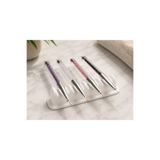 BARK 3D 4 Bölmeli Nail Art Kalem Standı | Manikür Fırça ve Dotting Tool Düzenleyici - Beyaz
