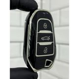 Barkas Elektronik Citroen C3 C4 Cactus C4 Picasso C4 Grand Picasso C3 Aircross C5 Aircross Jumpy Ds 5 Anahtar Kılıfı Siyah Gümüş - Siyah - Gümüş