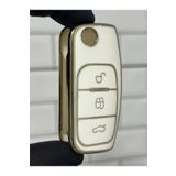 BARKAS ELEKTRONİK Ford Focus Fiesta Mondeo Courier B-max C-max Galaxy Sustalı Nano Anahtar Kılıfı Beyaz