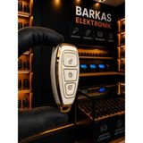 Barkas Elektronik Ford Kuga Focus Mondeo Fiesta Anahtar Kılıfı Beyaz Gold - Beyaz - Gold