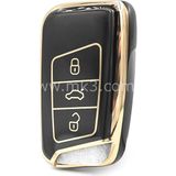 Barkas Elektronik Skoda Superb Kodiaq Keyless Go Nano Anahtar Kılıfı 3 Buton Siyah