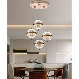 Barkın 4'lü 24 Watt Yuvarlak Gold Ledli Modern Salon Avize