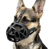 Barkless Köpek Ağızlığı, Isırma, Çiğneme ve Çöpme için Sepet Ağızlığı, İnsan Kafesi Ağız Örtüsü, Bakım ve Eğitim İçin Mükemmel, Orta, Büyük Agresif Reaktif Köpekler