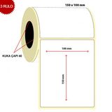 Barkod 100X150 Termal Etiket Eko Termal 250 Sarim 3 Rulo (750 Adet)