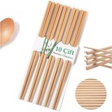 BarkoFix 10 Çift - 20 Adet Yıkanabilir Organik Bambu Çin Çubuk Uzakdoğu Çin Yemek Çubuğu Chopstick