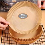 BarkoFix 100 Adet 16X20CM Airfryer Pişirme Kağıdı Hava Fritözü Xiaomi Philips Yağsız Tefal Kumtel Mi Kağıt - 16 x 20 cm