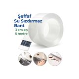 BarkoFix 5 Metre Şeffaf Süper Güçlü Yapıştırıcı Su Sızdırmaz Küvet Lavabo Klozet Banyo Mutfak Kenar Bant Küf Önleyici