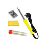 BarkoFix 60 Watt Topraklı Profesyonel Lehim Kalem Havya Lüx Set Lehim Teli + Mini Sehpa + Temizleme Süngeri