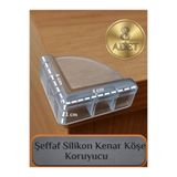 BarkoFix 8 Adet Çocuk Yaşlı Köşe Koruması Cam Masa Mermer Sehpa Mobilya Şeffaf Kenar Koruyucu
