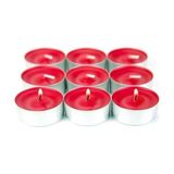 BarkoFix Dekoratif Yuvarlak Mini Tea Light Mum Kırmızı 50'li