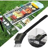 BarkoFix Mangal Bbq Izgara Temizlik Fırçası Paslanmaz Çelik Temizlik Fırçası - Siyah - 1 Adet