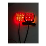 BARLAS OTO LED MİNİ KARE TAKOZ LEDLİ LAMBA [SARI-KIRMIZI] 10 ADETLİ [12-24VOLT]