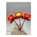 BARLAS OTO LED OVAL TAKOZ LAMBA 8 LEDLİ [10ADET-SARI-KIRMIZI]