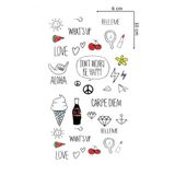 Barly Çoklu Figürlü Mini Geçici Dövme Tattoo
