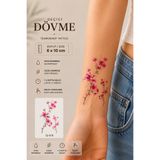 Barly Pembe Çiçek Mini Geçici Dövme Tattoo