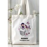 Barmen Baskılı Bez Omuz Çantası Kişiye Özel Model 16