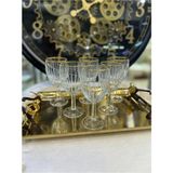 Barok Bohemia 6’Lı 196 ml Kristal History Kahve Yanı Su Bardağı - Altın