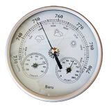 Barometre Seti. 3'lü Barometre Termometre Hygrometre. 130mm. Beyaz