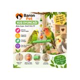 Baron Pet Kuş Oyuncağı Ahşap Tünekli Renkli Boncuklu Zilli Askılı Kafes İçi Papağan Oyuncağı