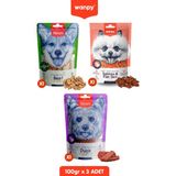 Baron Pet Wanpy Köpek Ödülü 3 Lü Set Ördek Fileto Dana Ciğeri Somon Dilimleri