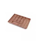 Baroness 10890 Ahşap Görünümlü 7 Bölmeli Maxi Boy Plastik Kaşıklık 49X36x4,5 Cm