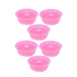 Baroness Silikon 6 Lı Göbekli Muffin Mini Kek Kalıbı (PEMBE)
