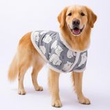 Barrow Frost Kutup Ayısı Desenli Büyük Köpek Ceketi Kalın Peluş Köpek Kıyafeti Orta Büyük Irklar İçin gri