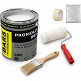 Bars Arge Toptan Promold 805 Küf ve Rutubet Nem Boyası - Nefes Alan, Anti Bakteriyel, Iç Dış Cephe Duvar Boyası 1 kg +Kestirme Fırça+ Özel Epoxy Rulo+Kağıt Bant+Hışır Örtü