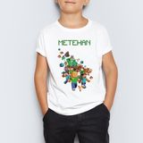 BarsDepo Kışıye Özel Isım Baskılı Mınecraft Tişört, Premıum Kalite Unisex Çocuk / Yetişkin - Beyaz