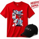 BarsDepo Seungmin Thıs That Tişört, Premıum Kalite Unisex Çocuk / Yetişkin (Şapka Hediyeli) - XL - Kırmızı