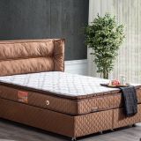 Barselona Baza Başlık Real Pedli Yatak Açık Kahve, 90X200