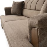 Barselona Mini Koltuk Takımı Kahve-Krem (3+1)
