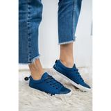 Bartrobel Kadın Erkek Keten Spor Ayakkabı Kot Mavisi - Denim