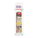 Barum Cam Leylekli Teren Desenli Bebek Biberon Kırmızı 250 Ml